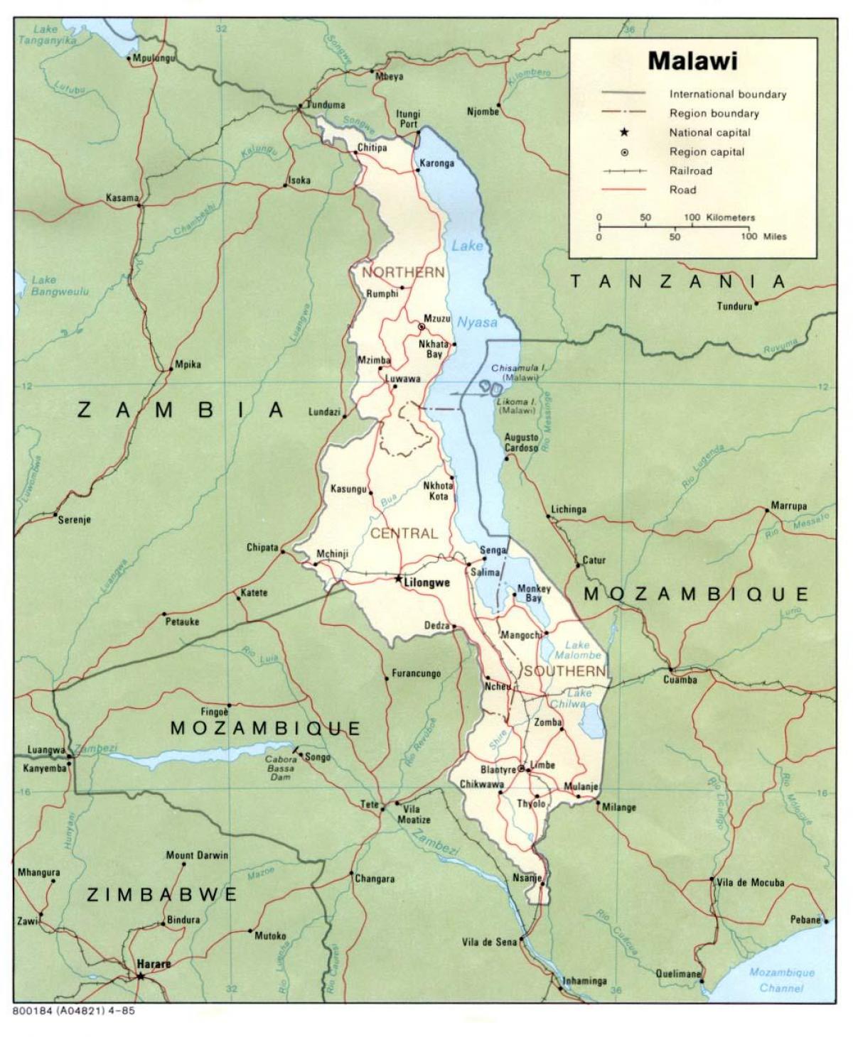 улична карта на blantyre Малави