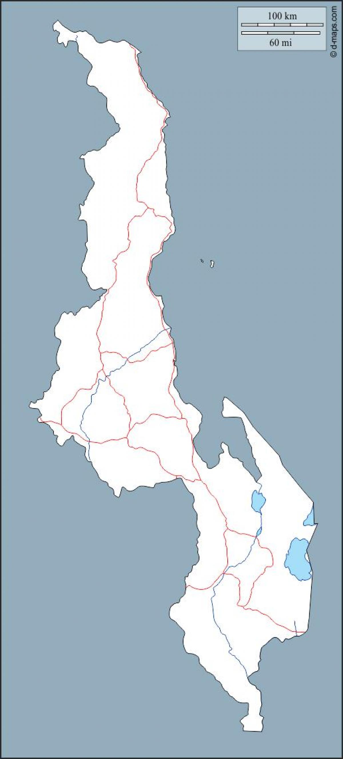 карта на Малави мапата за преглед